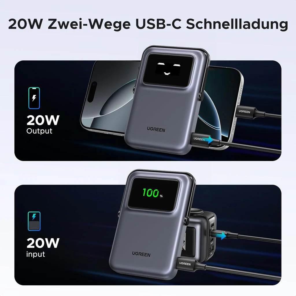 UGREEN Uno Magnetic Wireless Power Bank 10000mAh 15W PB764 - Image 4