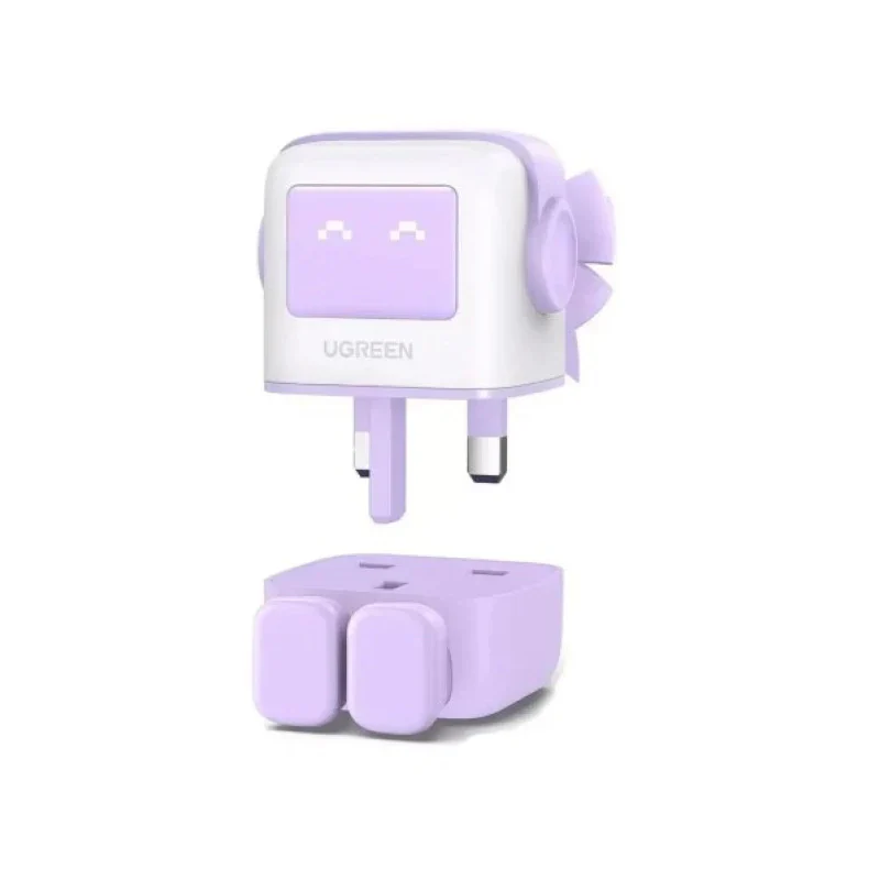 UGREEN Uno RG 65W 3-Port GaN Fast Charger UK - Purple - Image 2