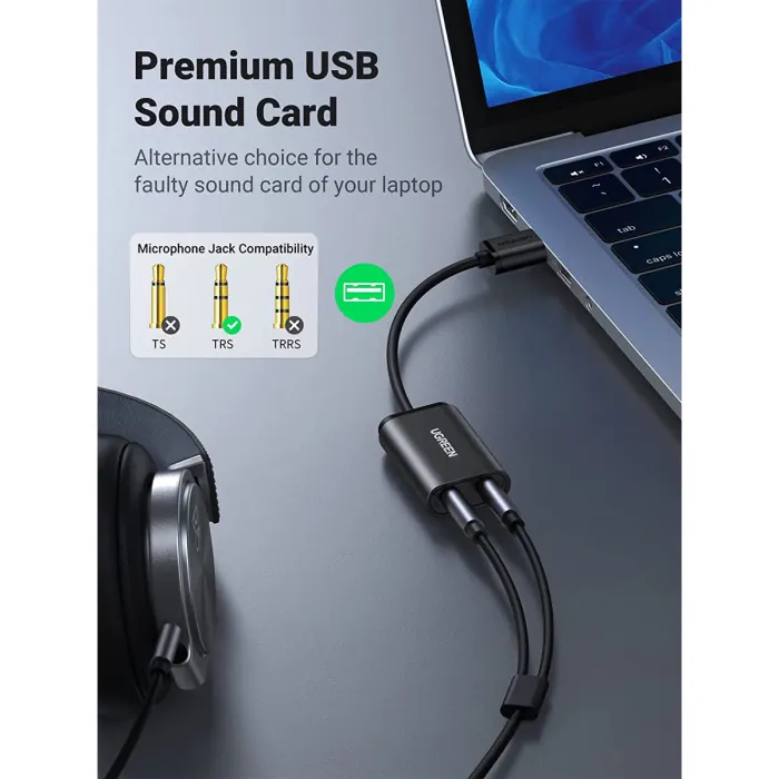 UGreen USB 2.0 External Stereo Sound Adapter - Image 3