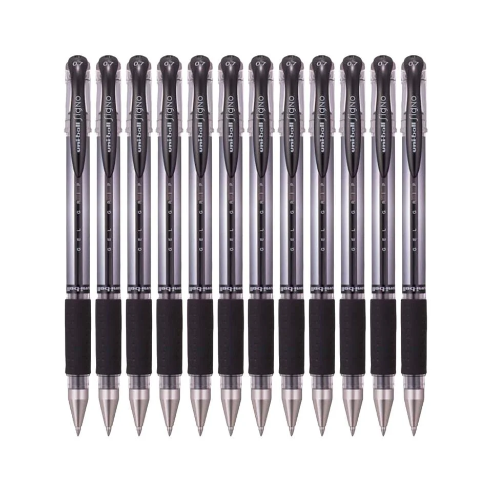 Uni-Ball Signo DX Fine Black Pen 0.7 mm (UM-151.( 07). Z.Black) Pack of 12 - Image 2