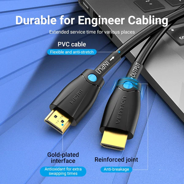 Vention HDMI Cable 10M 8K Black Engineering Edition - Image 2