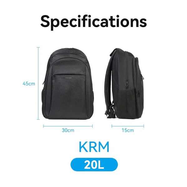 Vention Laptop Backpack 45cm x 30cm x 15cm Black - Image 4