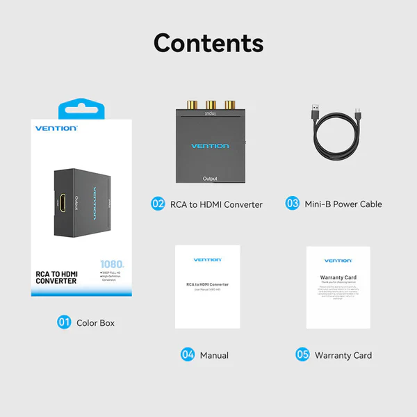Vention RCA to HDMI Converter Black Metal Type - Image 3