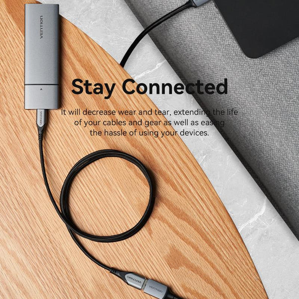 Vention USB 3.0 A Male to Female Extension Cable 0.5M Gray Braided - Image 5
