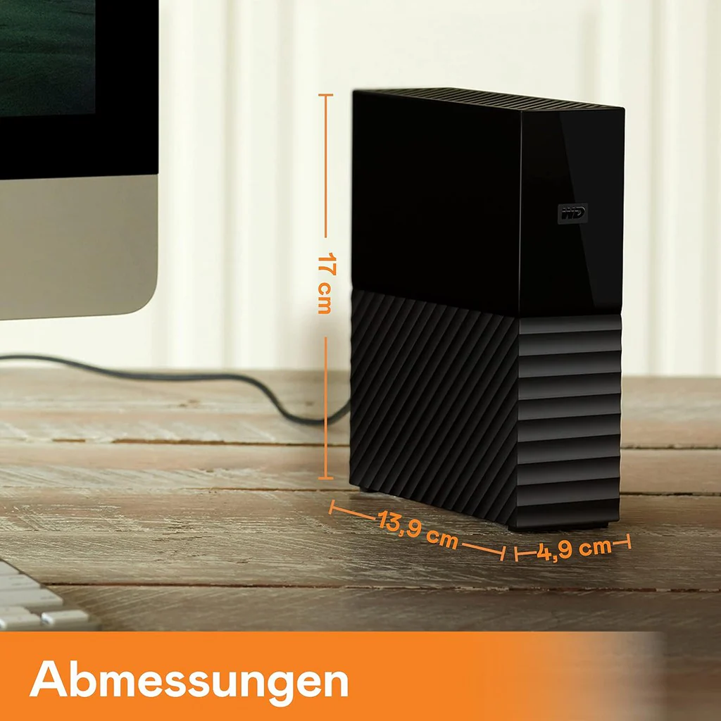 WD My Book 18TB USB 3.0 Desktop Hard Drive WDBBGB0180HBK-EESN - Image 2