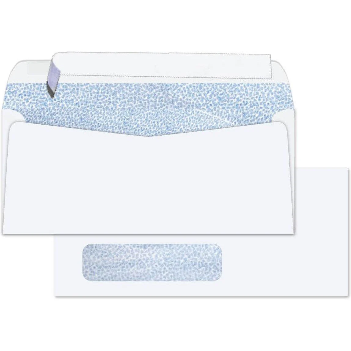 White Window Envelope 115X225MM 50 Pcs Peel & Seal