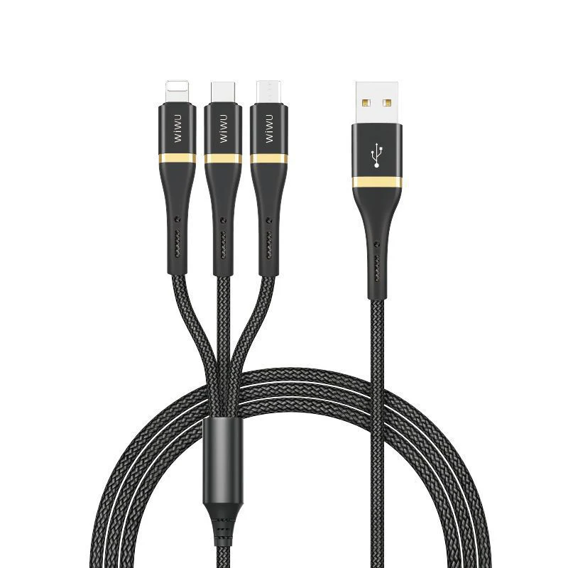 WIWU Elite Data Cable USB to Lightning + Type C + Micro (ED-104)