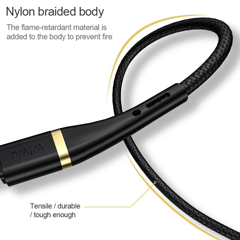 WIWU Elite Data Cable USB to Lightning + Type C + Micro (ED-104) - Image 3