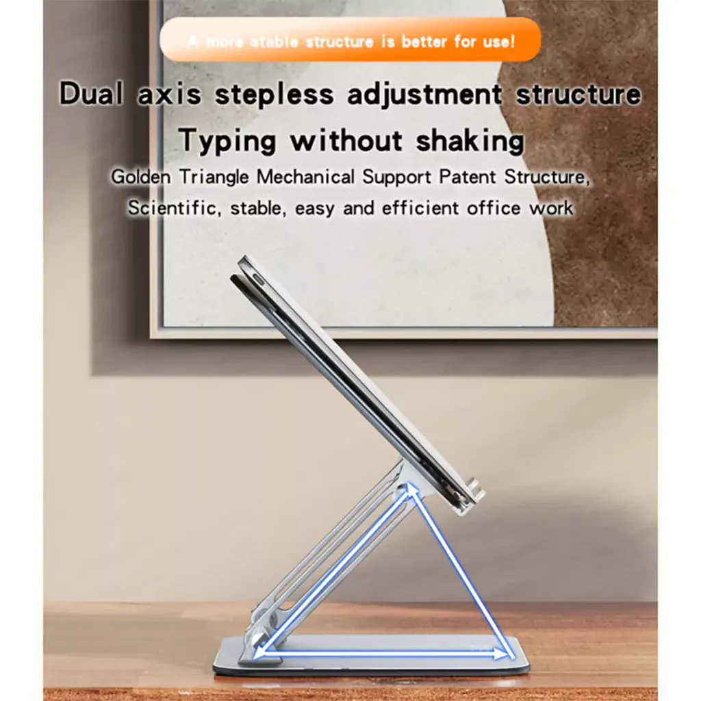 Yesido LP05 Super Strong Dual Arm design Aluminum Alloy Holder - Planes / Holder - Silver - Image 4