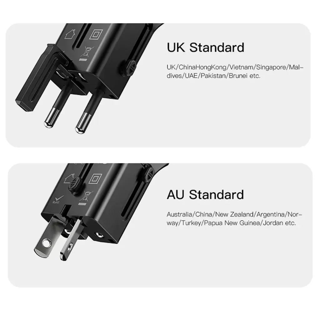 Yesido MC17 Universal Travel Charger - 20W / USB-C / USB-A / Black - Image 6