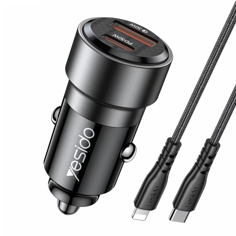 Yesido Y54 60W Fast Charging Car Charger - Black
