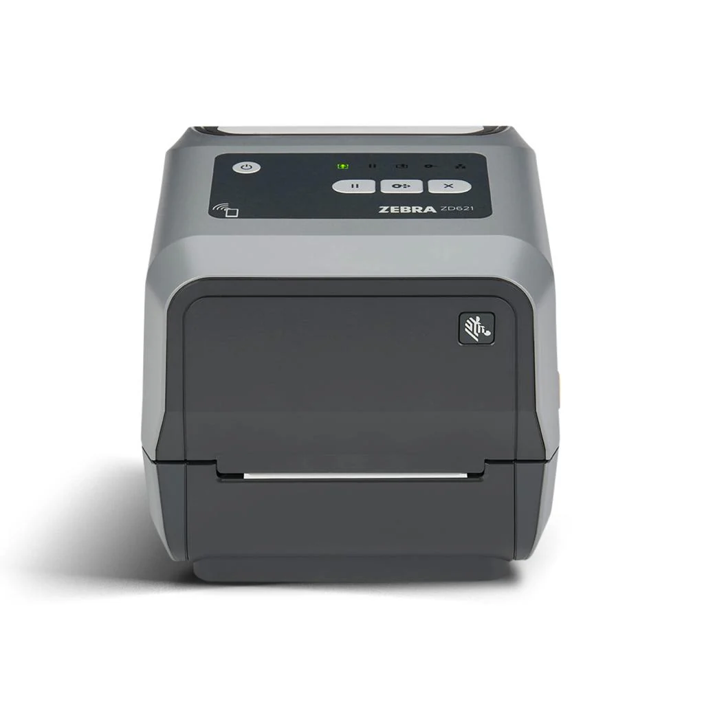 Zebra ZD621 4″ Thermal Transfer Label Printer 300 DPI USB Ethernet Serial BTLE5 EU/UK Cords - Image 3